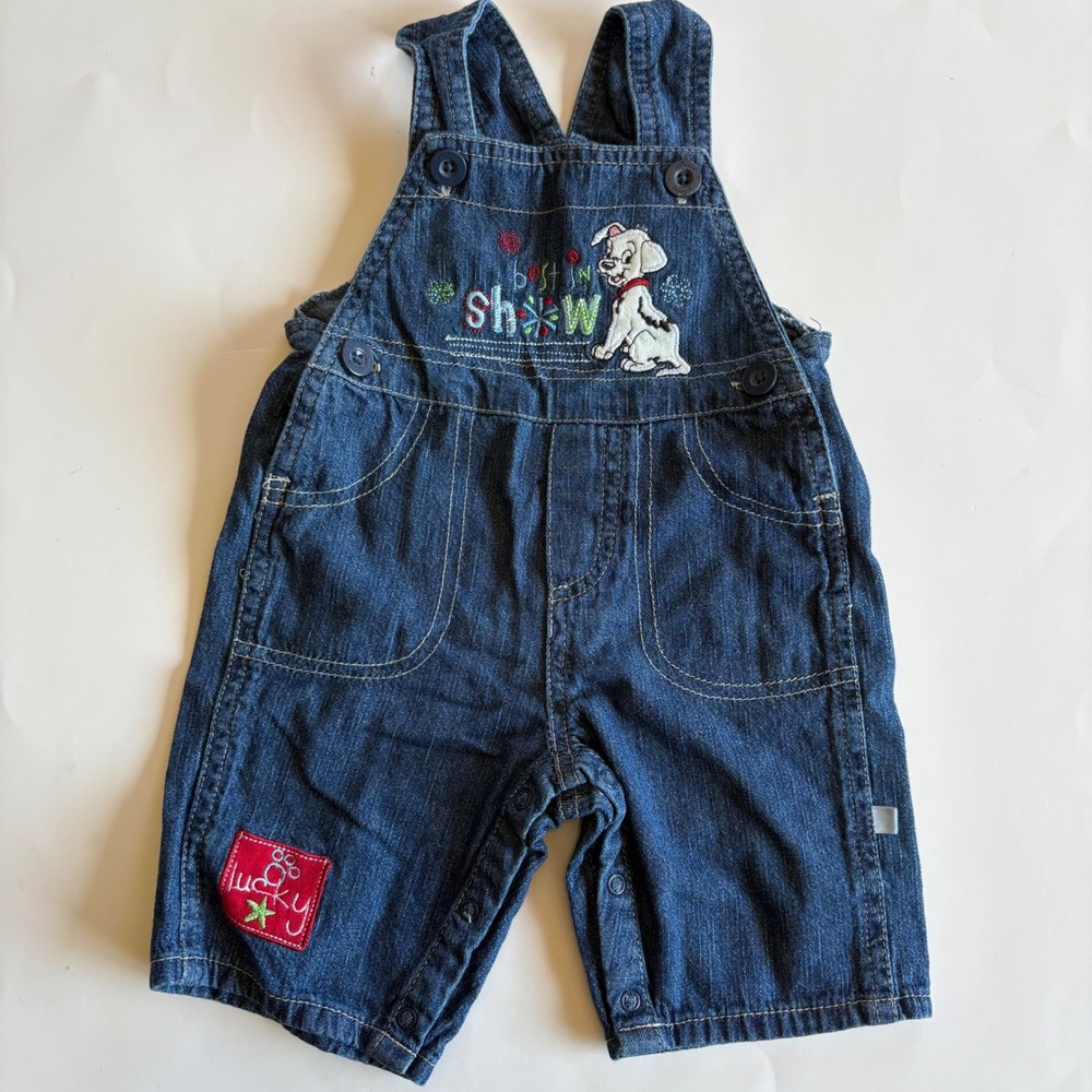 Disney 101 Dalmatians Lucky Best in Show Denim Overalls Infant 0-3M